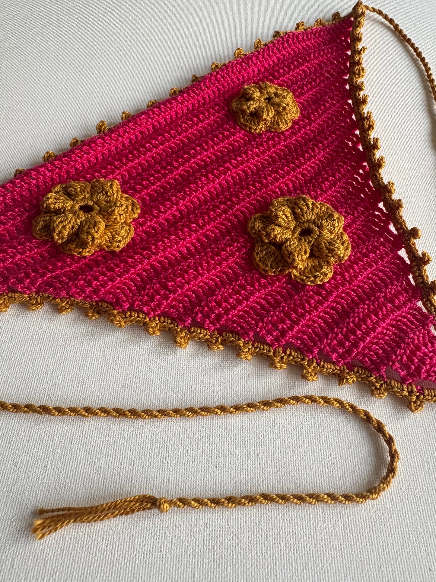 Bandana de Crochet Fior-Pom