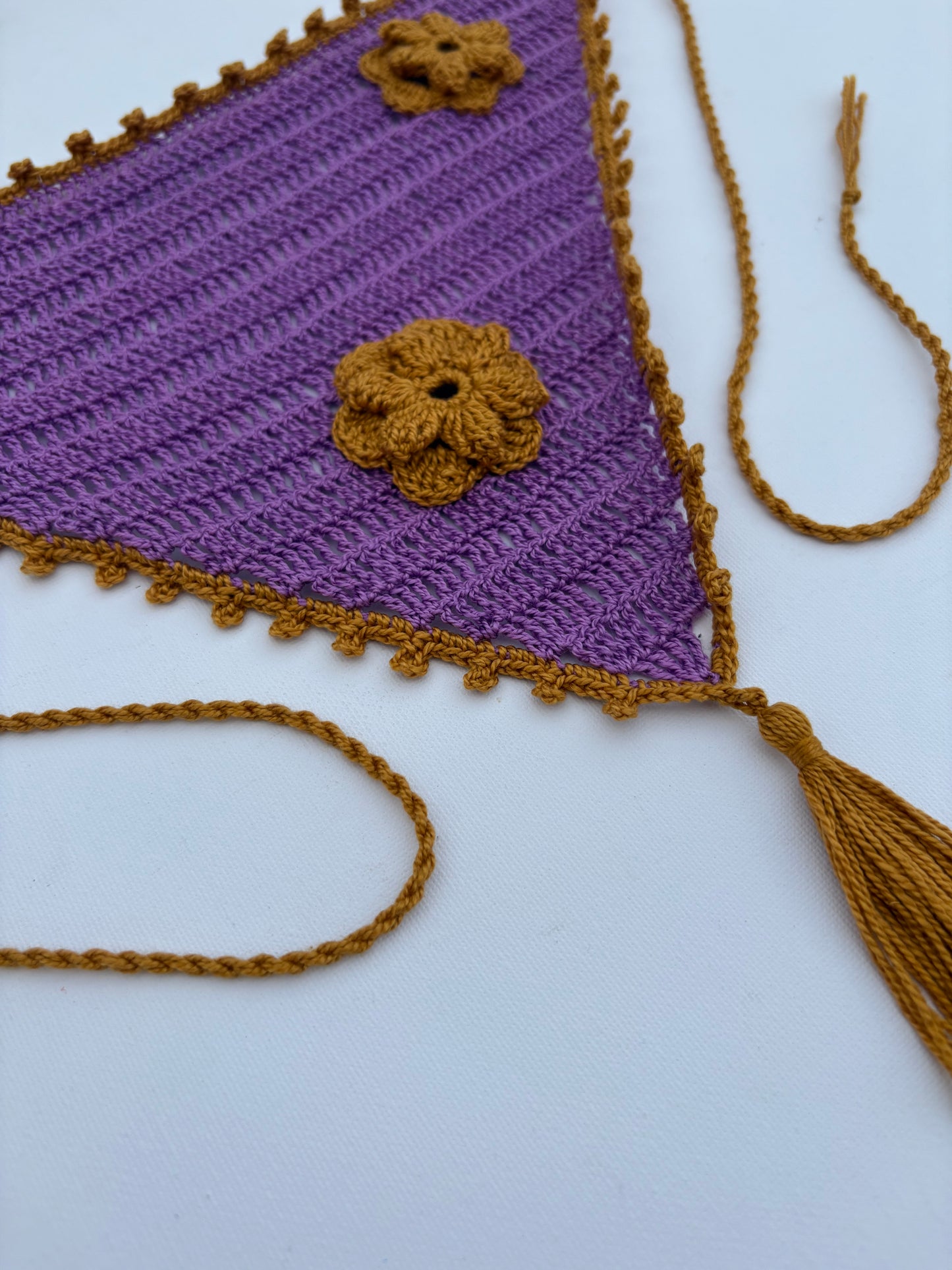 Bandana de Crochet Fior-Pom