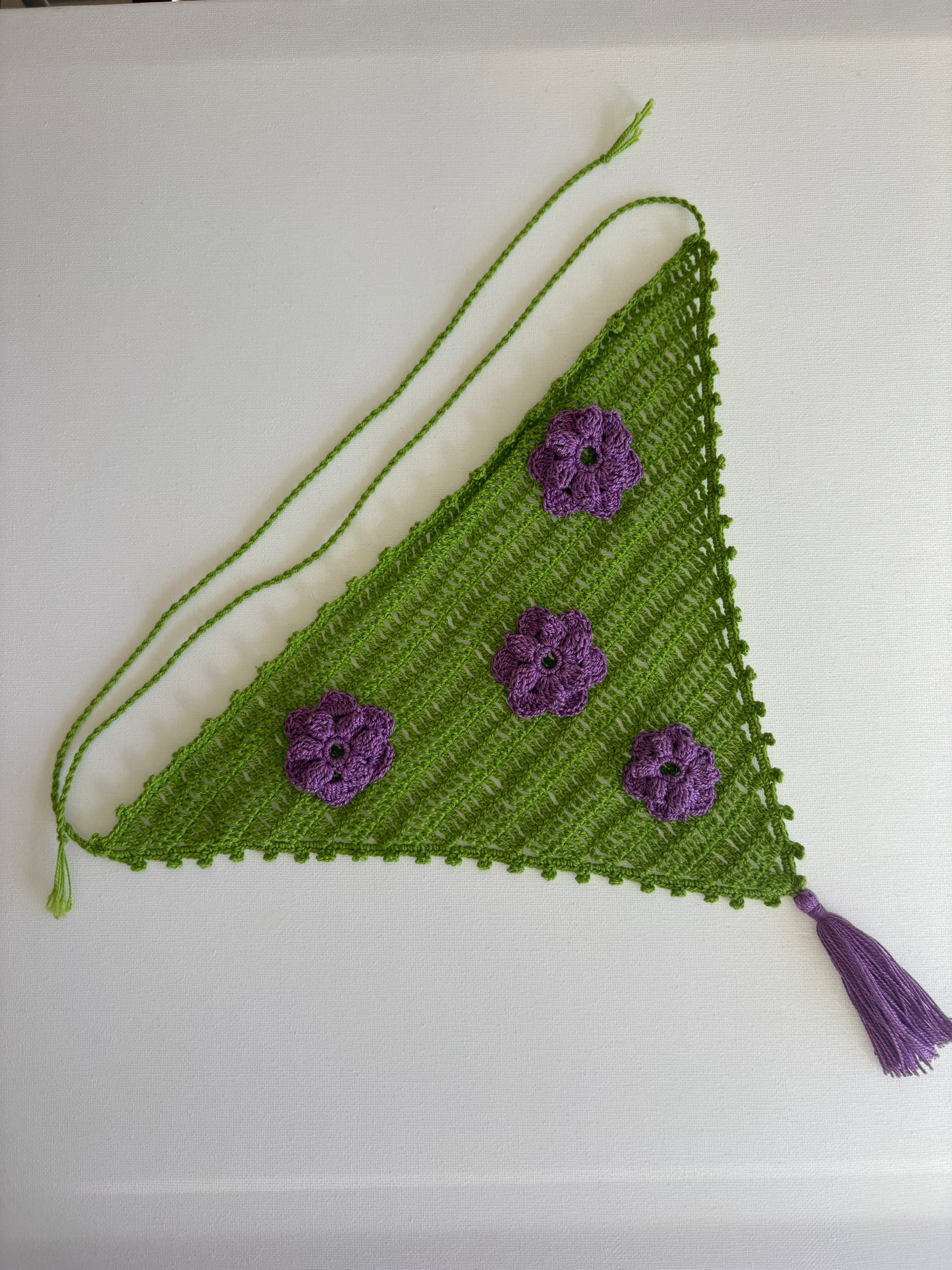 Bandana de Crochet Fior-Pom