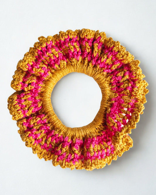 Scrunchie - Rosa & Amarillo